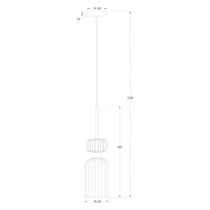 Luster na sajli MOLLY 1xE14/40W/230V pr. 12 cm zlatna/roze/plava