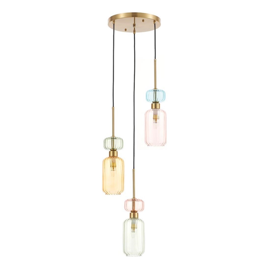 Luster na sajli MOLLY 3xE14/40W/230V pr. 38 cm šarena