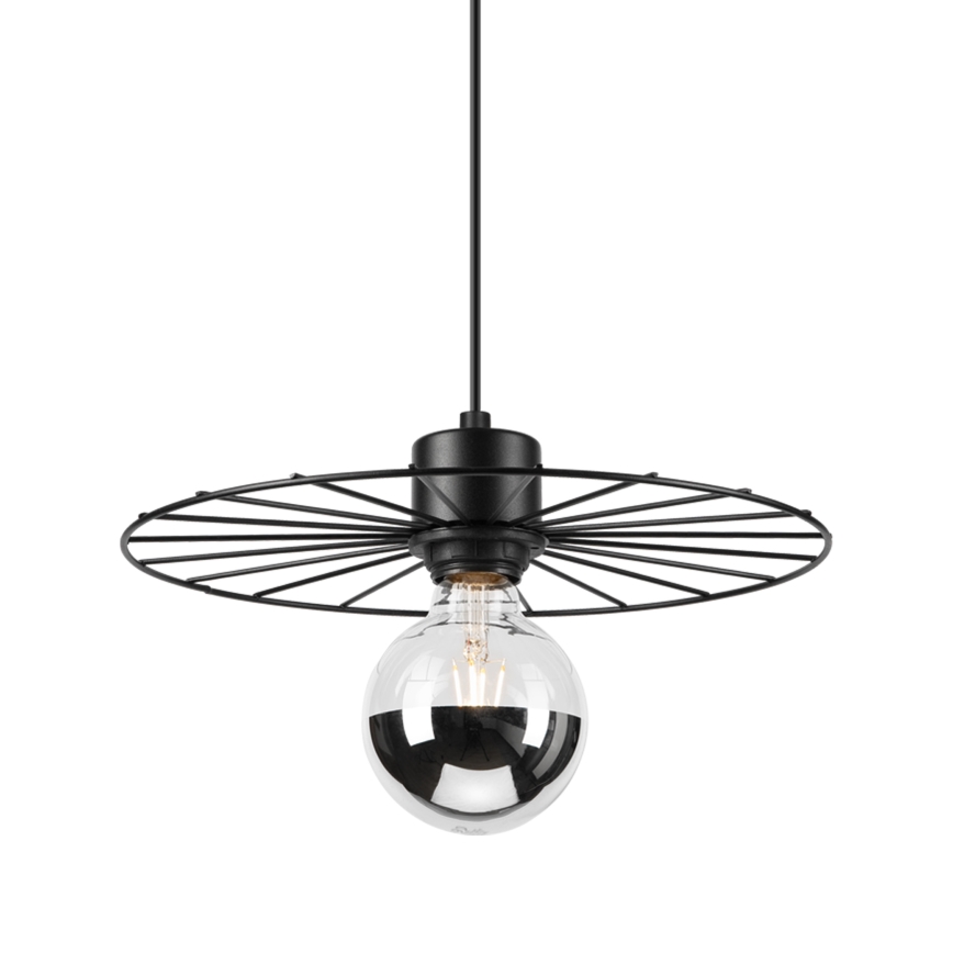 Luster na sajli MONTANA 1xE27/15W/230V pr. 30 cm crno