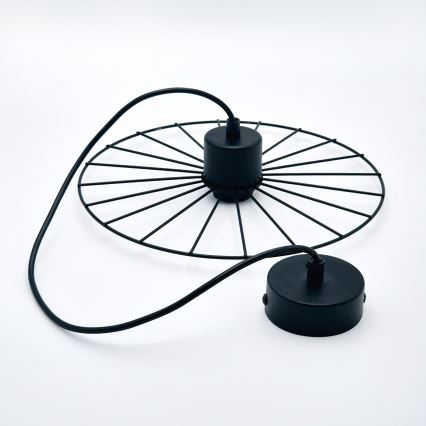Luster na sajli MONTANA 1xE27/15W/230V pr. 30 cm crno