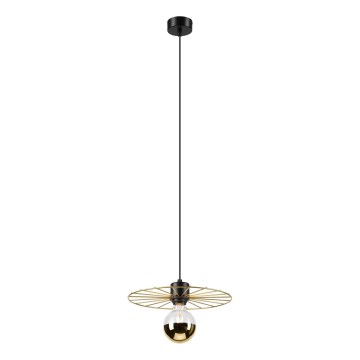 Luster na sajli MONTANA 1xE27/15W/230V pr. 30 cm zlatna/crno