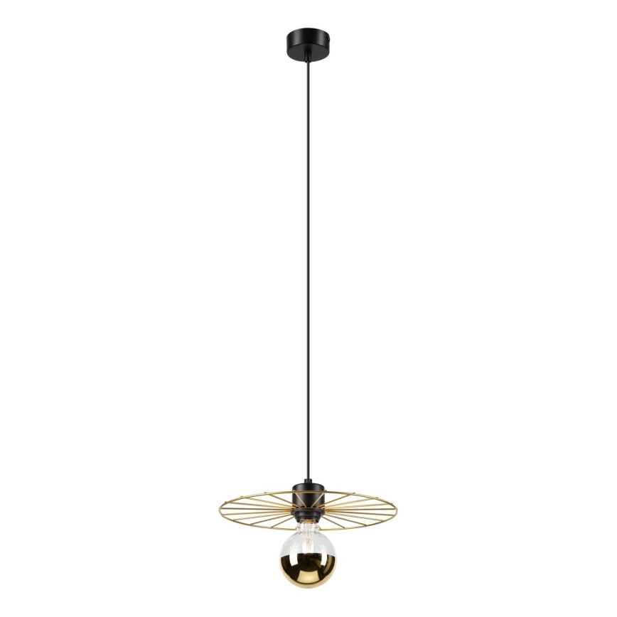 Luster na sajli MONTANA 1xE27/15W/230V pr. 30 cm zlatna/crno