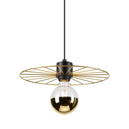 Luster na sajli MONTANA 1xE27/15W/230V pr. 30 cm zlatna/crno