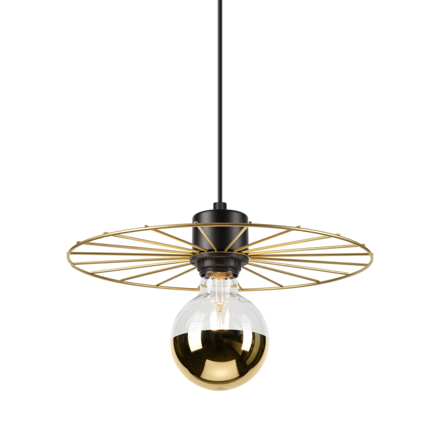 Luster na sajli MONTANA 1xE27/15W/230V pr. 30 cm zlatna/crno