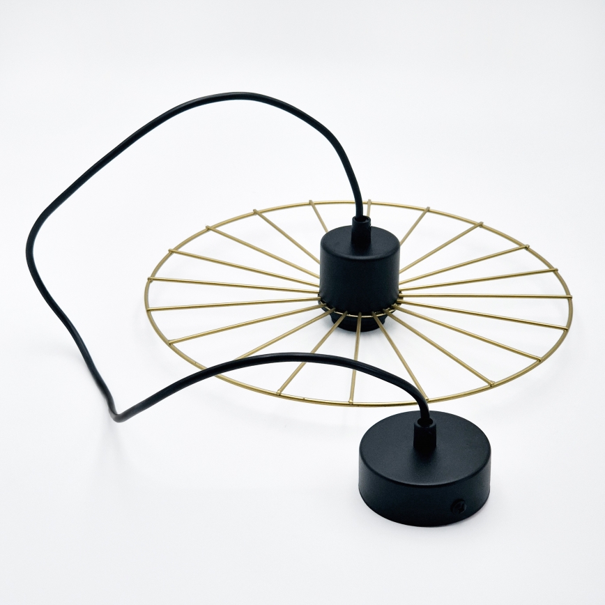 Luster na sajli MONTANA 1xE27/15W/230V pr. 30 cm zlatna/crno