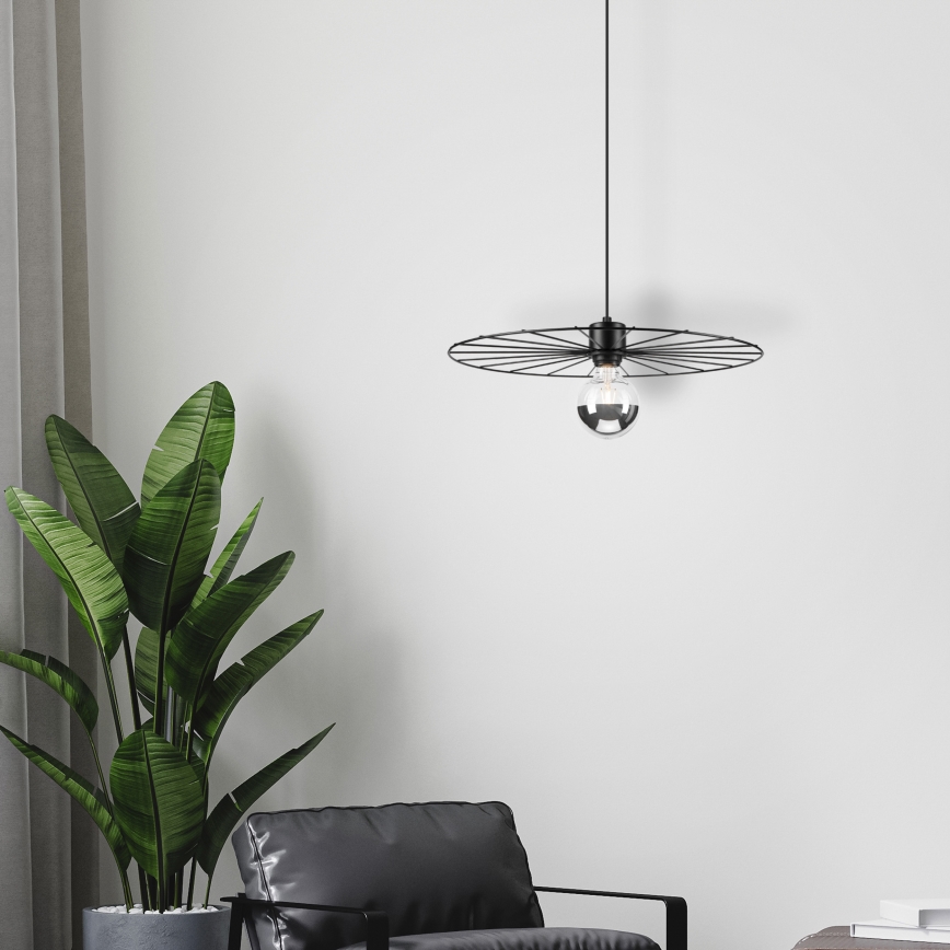 Luster na sajli MONTANA 1xE27/15W/230V pr. 45 cm crno