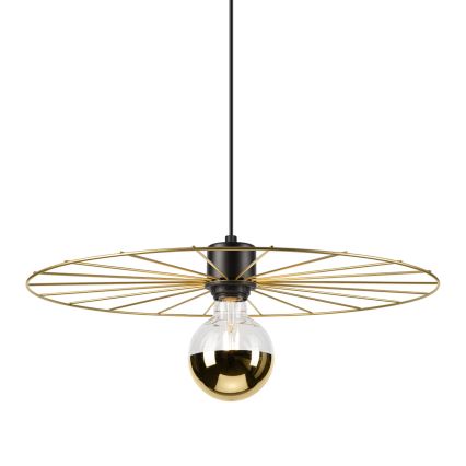 Luster na sajli MONTANA 1xE27/15W/230V pr. 45 cm zlatna/crno