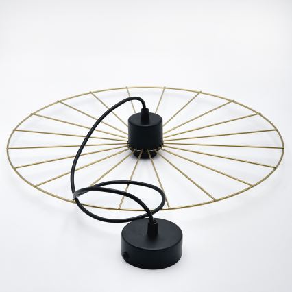 Luster na sajli MONTANA 1xE27/15W/230V prečnik 45 cm zlatna/crna