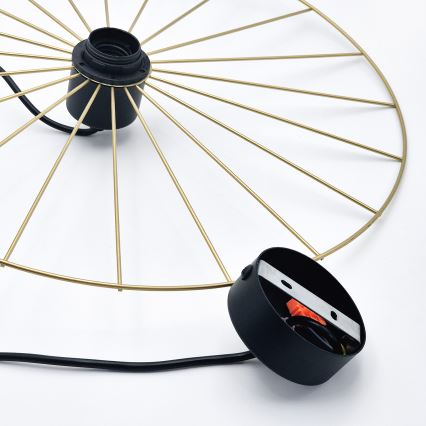 Luster na sajli MONTANA 1xE27/15W/230V prečnik 45 cm zlatna/crna