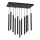 Luster na sajli MONZA 11xG9/8W/230V crno