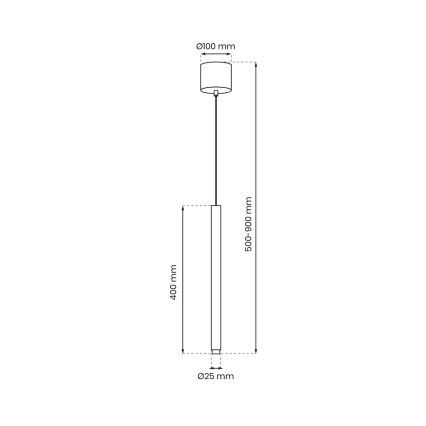 Luster na sajli MONZA 1xG9/8W/230V crno