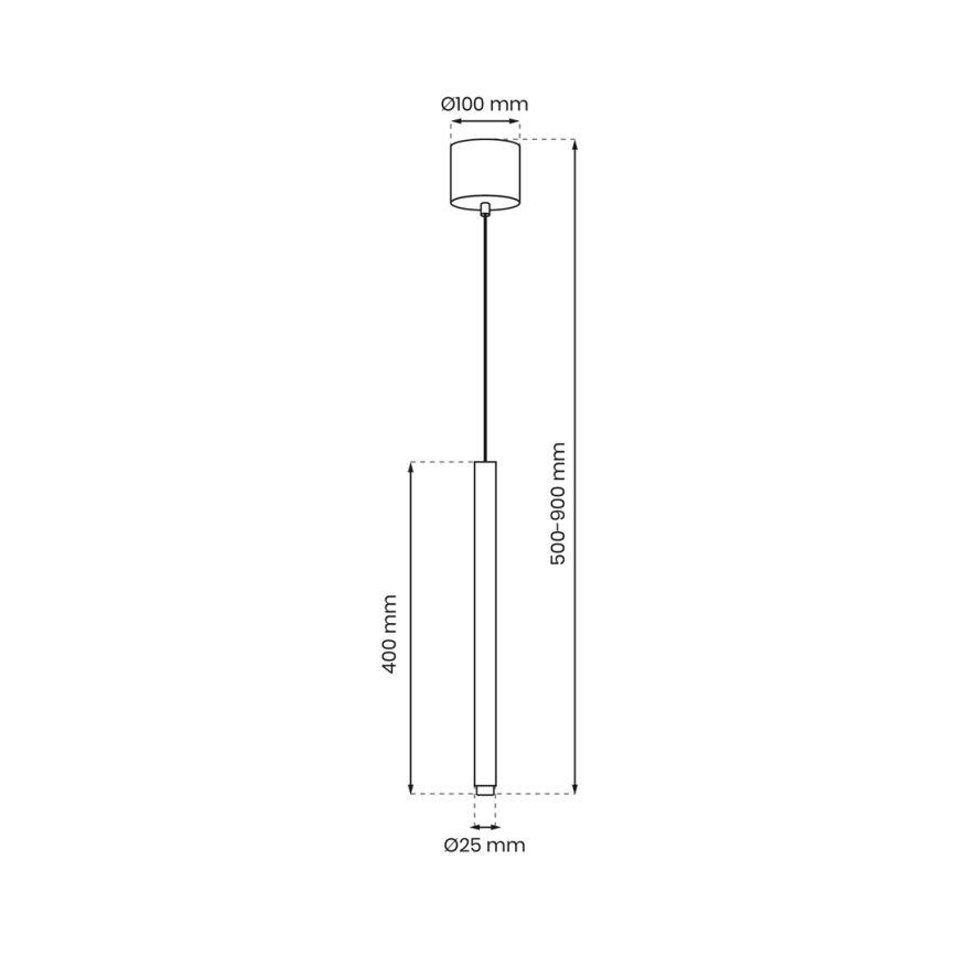 Luster na sajli MONZA 1xG9/8W/230V crno