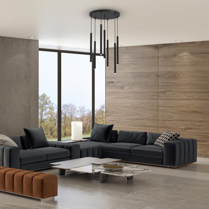 Luster na sajli MONZA 7xG9/8W/230V crno