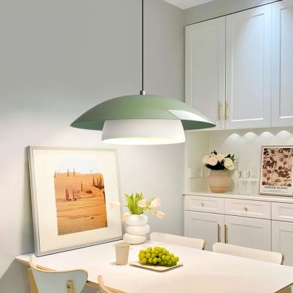 Luster na sajli MOONLIGH 1xE27/40W/230V zelene boje