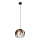 Luster na sajli MOONLIGHT 1xE27/15W/230V crno/bakrena