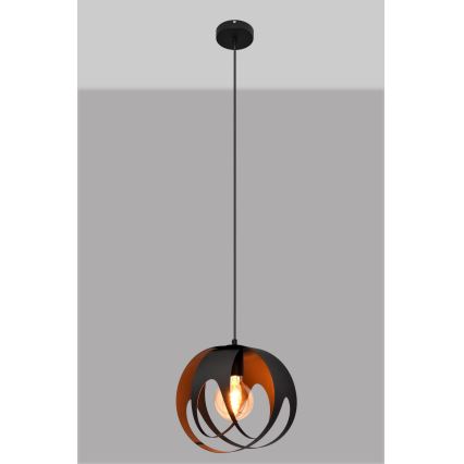 Luster na sajli MOONLIGHT 1xE27/15W/230V crno