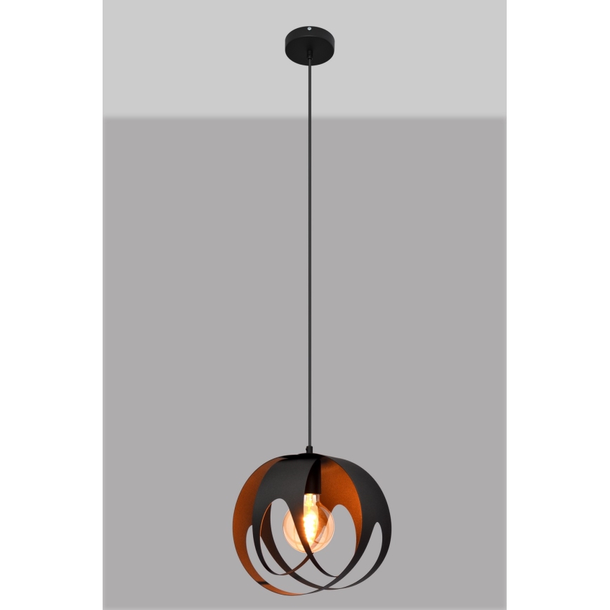 Luster na sajli MOONLIGHT 1xE27/15W/230V crno