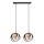 Luster na sajli MOONLIGHT 2xE27/15W/230V crno/bakrena