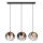 Luster na sajli MOONLIGHT 3xE27/15W/230V crno/bakrena