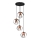 Luster na sajli MOONLIGHT 4xE27/15W/230V crno/bakrena