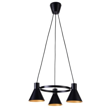 Luster na sajli MORE 3xE27/40W/230V crno