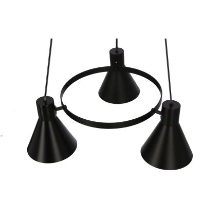 Luster na sajli MORE 3xE27/40W/230V crno