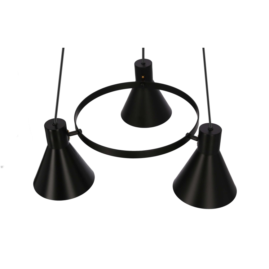 Luster na sajli MORE 3xE27/40W/230V crno