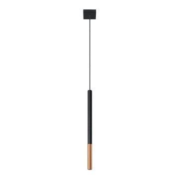Luster na sajli MOSAIC 1xG9/12W/230V crno/bakreno