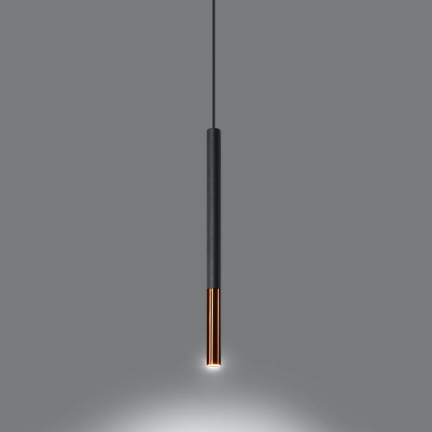 Luster na sajli MOSAIC 1xG9/12W/230V crno/bakreno