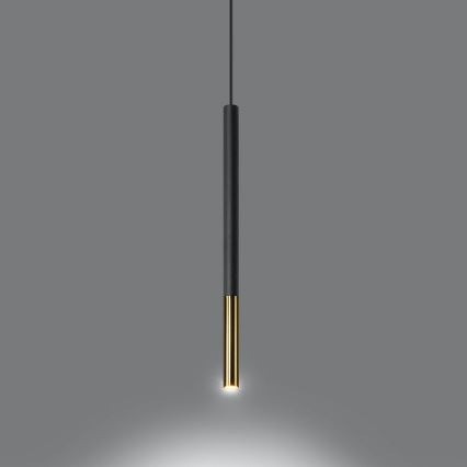 Luster na sajli MOSAIC 1xG9/12W/230V crno/zlatna