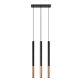 Luster na sajli MOSAIC 3xG9/12W/230V crno/bakreno