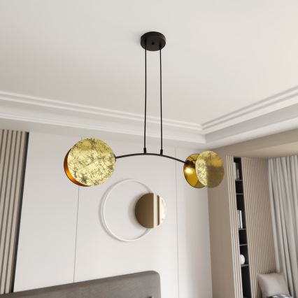 Luster na sajli MOTIF 2xE14/10W/230V zlatna