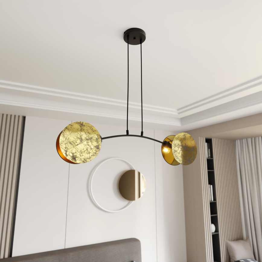 Luster na sajli MOTIF 2xE14/10W/230V zlatna