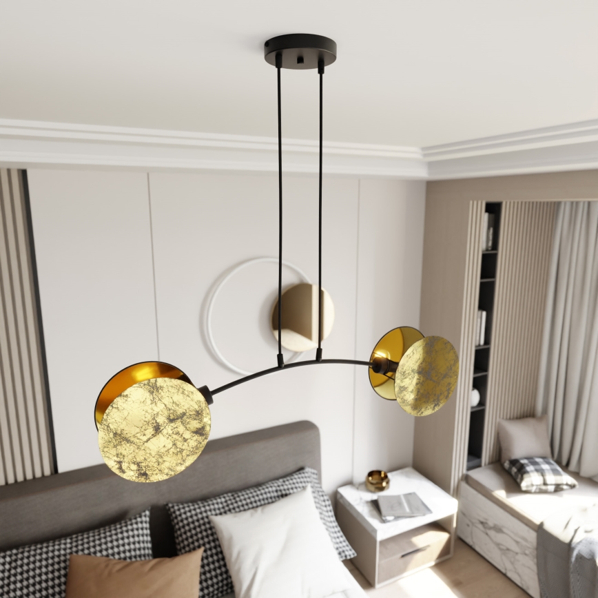 Luster na sajli MOTIF 2xE14/10W/230V zlatna