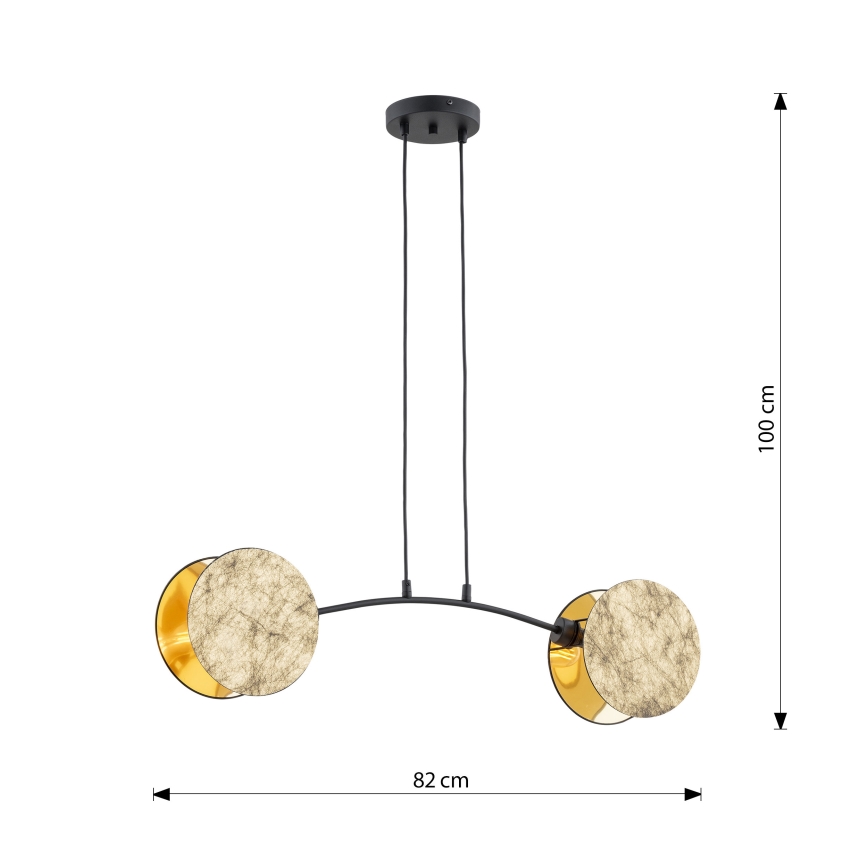 Luster na sajli MOTIF 2xE14/10W/230V zlatna