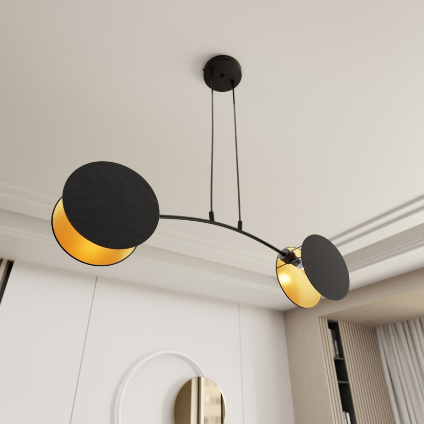 Luster na sajli MOTIF 2xE27/15W/230V crno