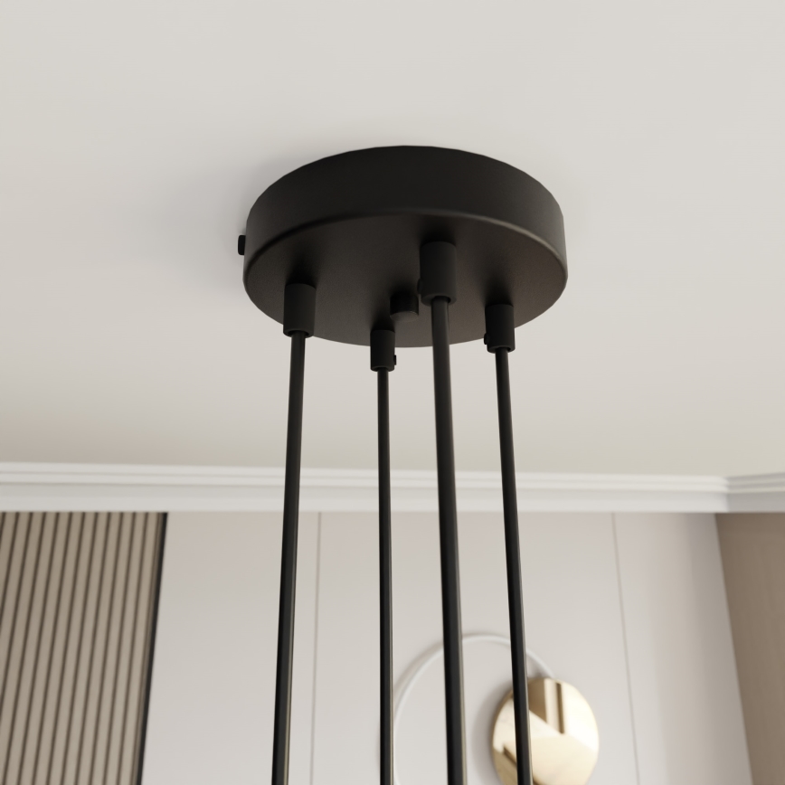 Luster na sajli MOTIF 4xE14/10W/230V crno