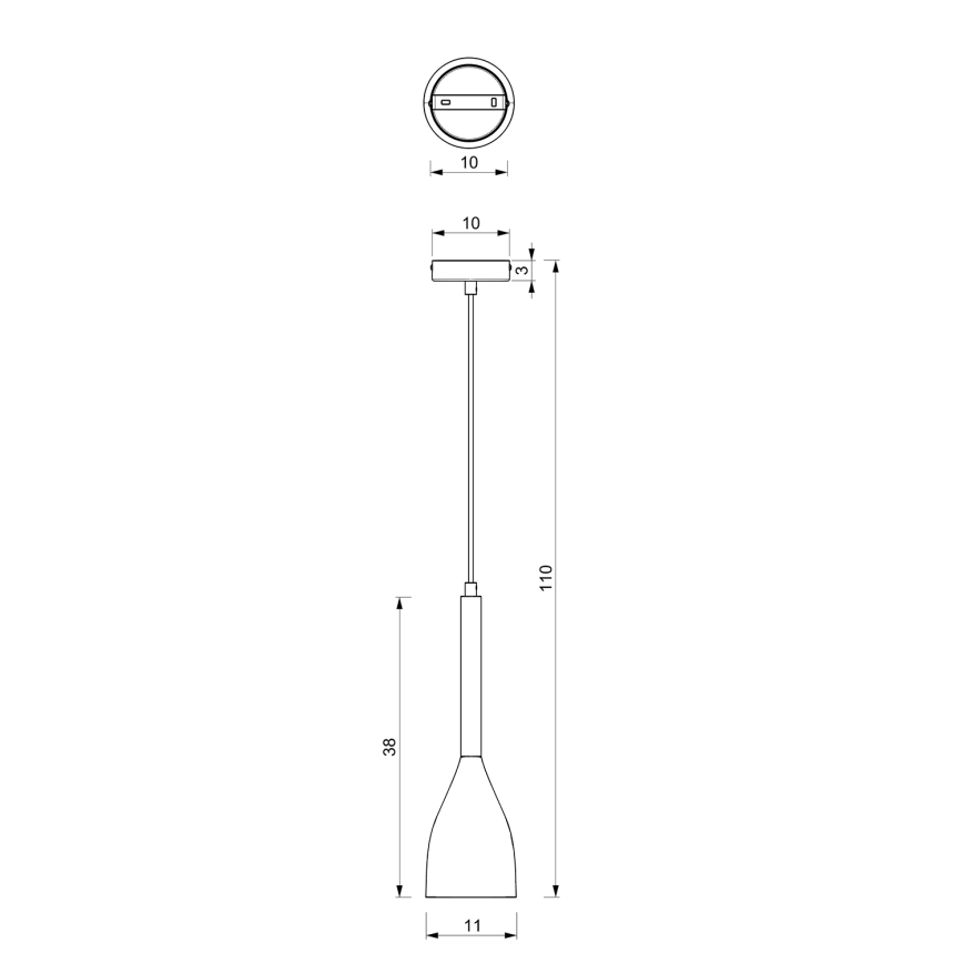 Luster na sajli MUZA 1xE27/60W/230V