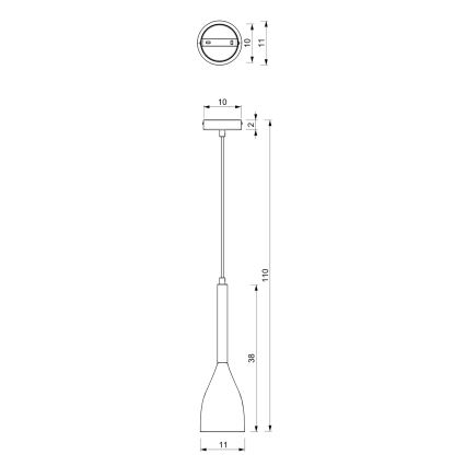 Luster na sajli MUZA 1xE27/60W/230V