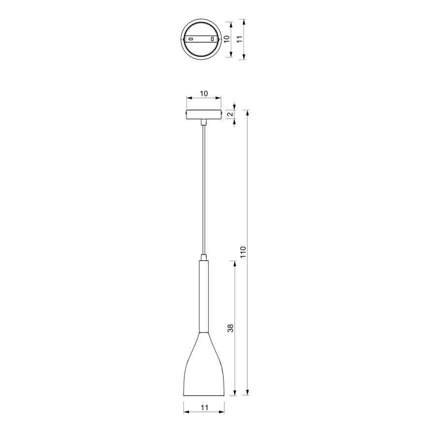 Luster na sajli MUZA 1xE27/60W/230V