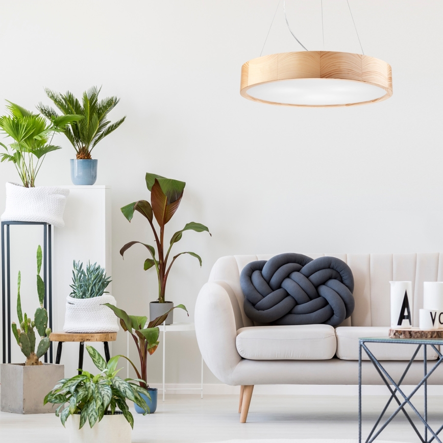Luster na sajli NATURAL 3xE27/60W/230V ø 47 cm bor