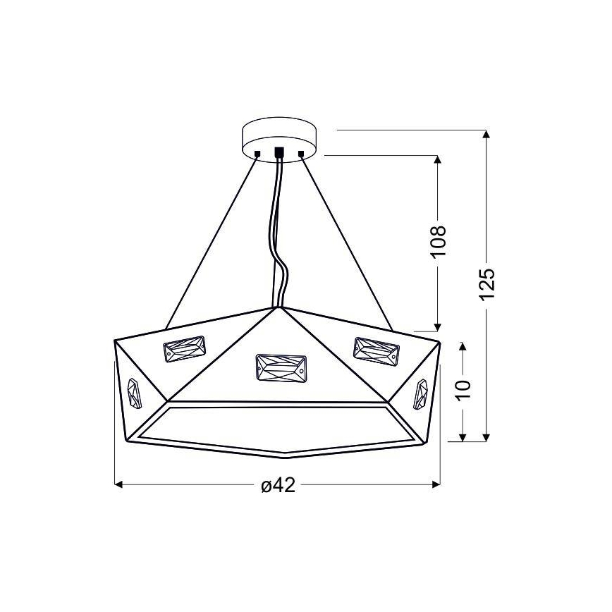 Luster na sajli NEMEZIS 3xG9/40W/230V