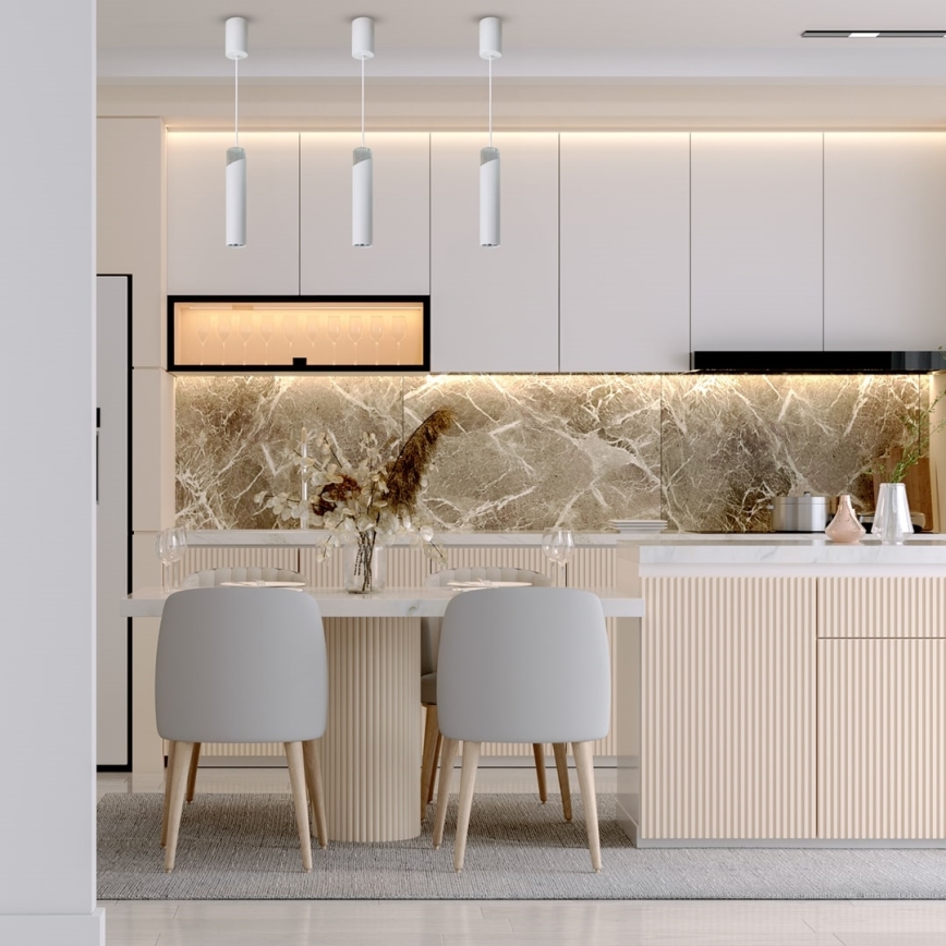 Luster na sajli NEO 1xGU10/8W/230V bela