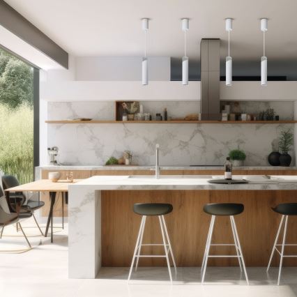 Luster na sajli NEO 1xGU10/8W/230V bela