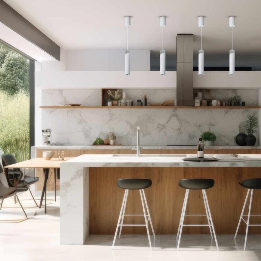 Luster na sajli NEO 1xGU10/8W/230V bela