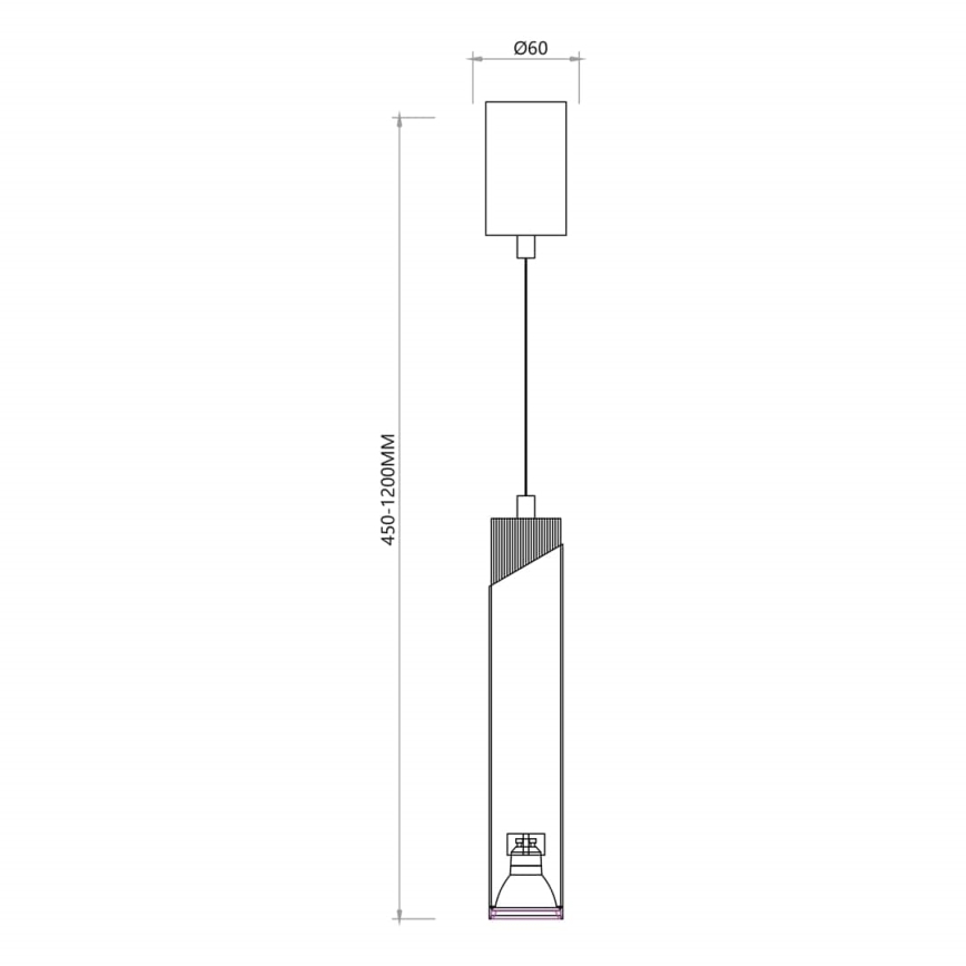 Luster na sajli NEO 1xGU10/8W/230V crno/zlatna