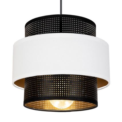 Luster na sajli NESS 1xE27/60W/230V crno/bela