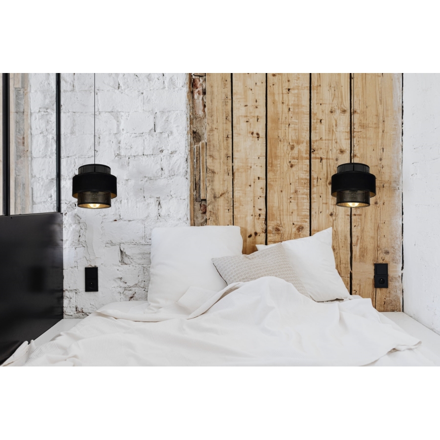 Luster na sajli NESS 1xE27/60W/230V crno