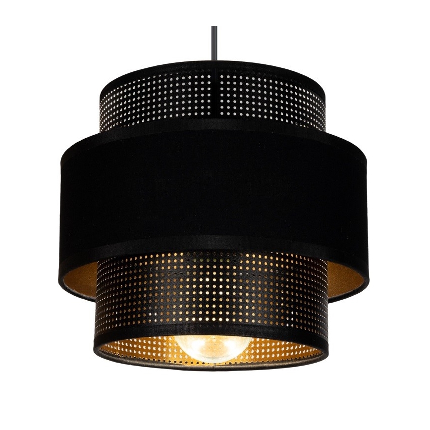 Luster na sajli NESS 2xE27/60W/230V pauk crno