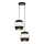 Luster na sajli NESS 2xE27/60W/230V pr. 30 cm crno/bela
